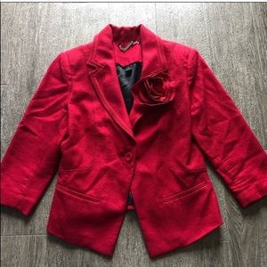 White Hose Black Market Wool Red Blazer